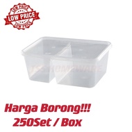 FR1000-2C MICROWAVABLE RECTANGULAR 2 COMPARTMENTS CONTAINER (1000ML)