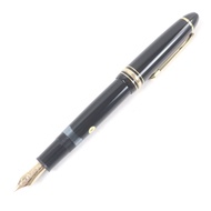 全新狀態 □MONTBLANCMeisterstück 146 鋼筆，14K 金筆尖（中號），筆帽，黑色和金色，帶盒子和筆套，德國製造，男士。