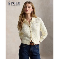 Polo Ralph Lauren Women Cable Cotton Polo-Collar Cardigan