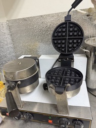 商用雙頭旋轉窩夫機 格仔餅機 雞蛋仔機