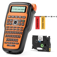 เครื่องคีย์บอร์ดโปรเครื่องพิมพ์ฉลาก E1000 Phomemo พร้อมเทป