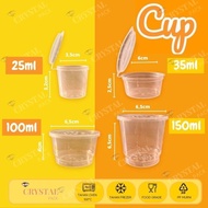 Thinwall Cup 25ml 35ml 100ml 150ml Pack Plastik Bulat Cup Puding
