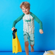 2-10Yrs Boy's Swimsuit with Caps UV Swimming Suit Kid Quick-drying Crocodile Swimwear