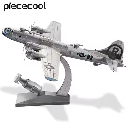 Piececool 3D Puzzles Airplane Metal Assembly Model Kits Creative Toys Jigsaw DIY for Adult Gifts 150