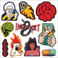 Sticker Pack Aesthetic Toxic Satanic Sticker Danger Circle