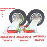 5 inch BRAKE Type Trolley Rubber Wheels 5" Trolley Wheels Display Case Wheels