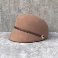 Mũ Nồi Màu Đen Len Mũ Nồi Nữ Mùa Thu Mùa Đông Thời Trang Sành Điệu Ladyins Phong Cách Pháp Mũ Cưỡi N