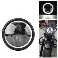 Motorcycle Accessories Modified LED Retro Headlight CG125 GN125 Headlight Harley Angel Eye LED Headl