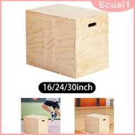 [Ecusi] Wood Plyo Box Multifunctional Plyometric Box for Lunges Conditioning Fitness