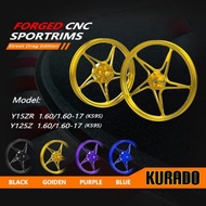 RIM TERBARU KURADO K595 Y15ZR/Y16ZR/Y125ZR/LC135 5SPEED 1.60/1.60-17 SIAP BEARING BUSH PNP SAJA Enke