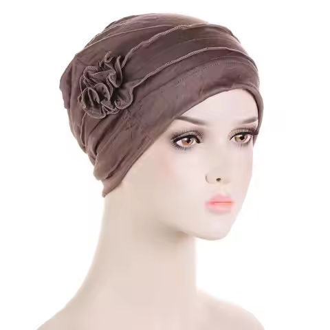 Comfort Scarf Cap Softness Headwrap Headwear Turban Hats Women Hijab Cancer Chemo Beanies Cap