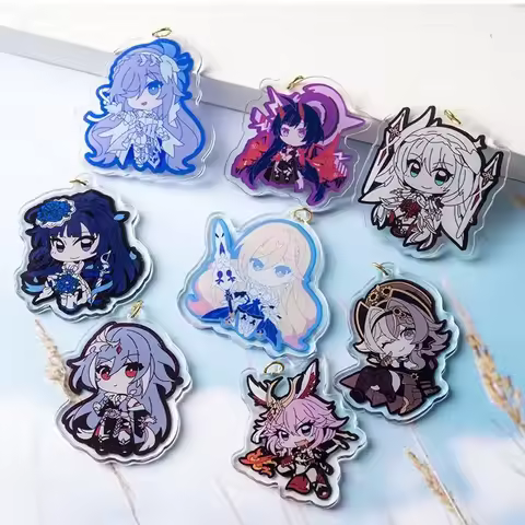 Honkai Impact 3rd Cute Valkyrie Elysia Seele Acrylic Keychain For IPhone/Xiaomi/Huawei Mobile Phone 