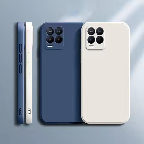 Original Case for OPPO Realme 8 Pro 4G Camera Protection Square Liquid Silicone Realme 8 5G Shockpro