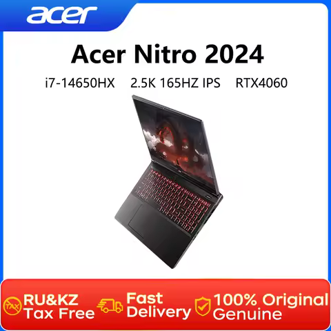 2024 Acer Nitro Gaming Laptop 16 Inch 2.5K 165Hz IPS Screen Notebook i7-14650HX 32GB 1TB RTX4060 Gam