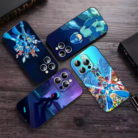 R-Rockman M-Megaman Game Phone Case Black That Fits For IPhone 17,16,15,11,13,14 Pro Max,Plus,X,Xr,X