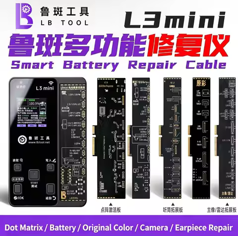 LuBan L3 MiNi Programmer for iPhone X-16 Pro Max True Tone Face ID Dot Projector Battery Data Readin
