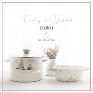 [Exclusive] Mairu x BBB Enamel Steamer Pot 5.5L | Tempura Nabe Enamel Pot 1.4L