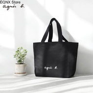 EQNX Store Agnes B. Large Capacity Casual Fashion Hit Color Simple Printing Single Shoulder Canvas Bag Female M191VSA9