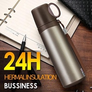400-500ML Stainless Steel Insulated Thermal Bottle Business Vacuum Flask Tea Cup with Lid Strainer