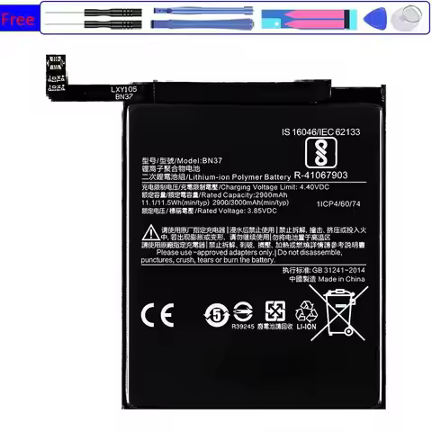 Battery BN30 BN31 BN34 BN35 BN37 BN41 BN43 BN48 BN4A For Xiaomi Redmi 3 3S 3X 4X 4A 5A 6/Note 4 5 6 