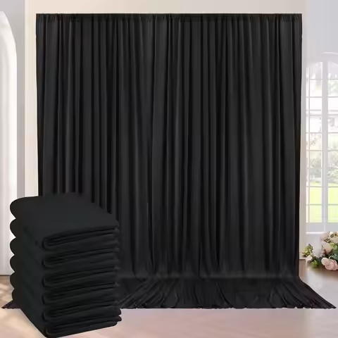 30ft x 10ft Black Backdrop Curtains Black Drape for Backdrop Halloween Thick Solid Fabric Cloth Back