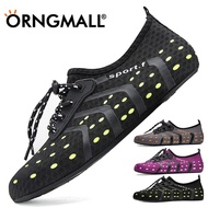 ORNGMALL รองเท้าว่ายน้ำผู้ชาย,รองเท้าผ้าใบเท้าเปล่าระบายอากาศสำหรับเล่นเซิร์ฟรองเท้าลุยน้ำสำหรับเล่นกีฬากลางแจ้งสำหรับผู้หญิง36-49
