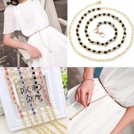 JAEMINPURPLE | Pearl Chain Belt / Slim Chain Belt