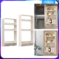 [Etekaxa] Bathroom Storage Rack Makeup Cosmetic Shelf No Drilling 3 Tier with Drawers Bathroom Shelf Organizer for Kitchen Bathroom Hotel