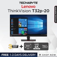 Lenovo ThinkVision T32p-20 | 32" 4K UHD AG 3-sided Borderless Monitor