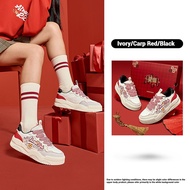 Qiaodan Women’s Board Shoes Casual Sneakers Height-Boost Chunky Sole Trendy Red QXL052251507