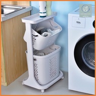 Laundry Basket -  Bathroom Storage Basket - 2 or 3 Tier ( Malaysia Ready Stock )