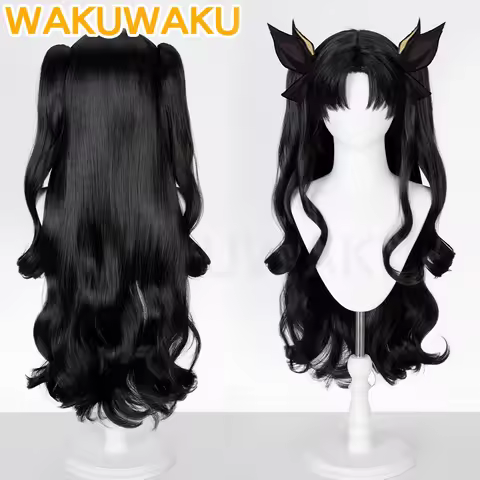 IN STOCK Rin Tohsaka Cosplay Wig Game Honkai: Star Rail× Fate WakuWaku HSR Women Long Black Hair Gen