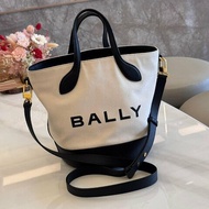 Bally Bar 帆布 牛皮水桶包