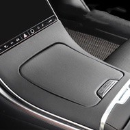 Central Control Gear Shift Panel Protector Trim Center Console Panel Black Leather Sticker Fit for M