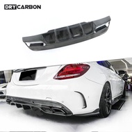On sale Carbon Fiber Rear Diffuser Spoiler for Mercedes Benz C Class W205 C180 C200 C300 C63 Sedan 2