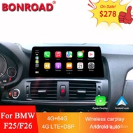 LP-6 WDH/SMT🛕QM Bonroad Car Android Navigation Multimedia Carplay Player Auto Radio For BMW X3 F25 X4 F26 CIC NBT GPS He
