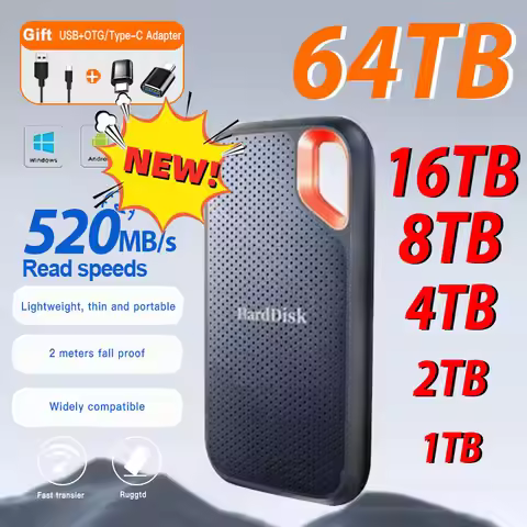 Genuine External Solid State Drive 1TB Portable SSD External Hard Drive 256TB External Hard Disk Har