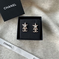 【配件：盒子 💕】Chanel 23P 星星 五角星 水鑽 雙C 耳釘 耳環