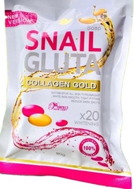 Perfect Skin Lady Snail Gluta Collagen Gold Soap 80g สบู่ สเนลกลูต้า