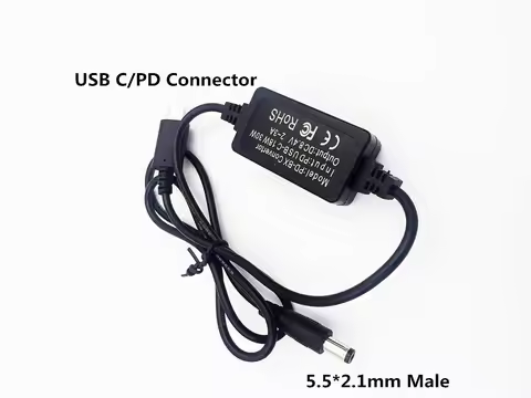 10xUSB-C PD Convertor to 5.5*2.1mm for Camera DC Coupler AC-PW20 FW50 FZ100 Canon DR400 (BP511) DR-E