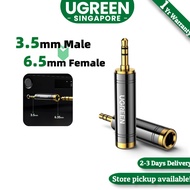 UGREEN 3.5mm to 6.35mm Female Audio Jack Plug Converter Headphone Adapter for Speaker Headphone, Gui