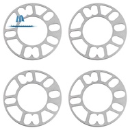 4Pcs Aluminum Wheel Spacers Shims Plate Auto Wheel Spacers 5mm Stud for 4X100 4X114.3 5X100 5X108 5X