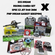 EX5 DREAM RACING COMBO SET SPEC 53MM JET ROD 3MM GASKET SEKEPING PNP DREAM