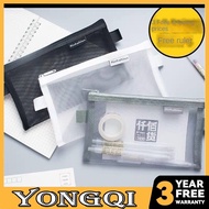 Simple Transparent Mesh Office Student Pencil Cases Nylon School Supplies PenBox DH053