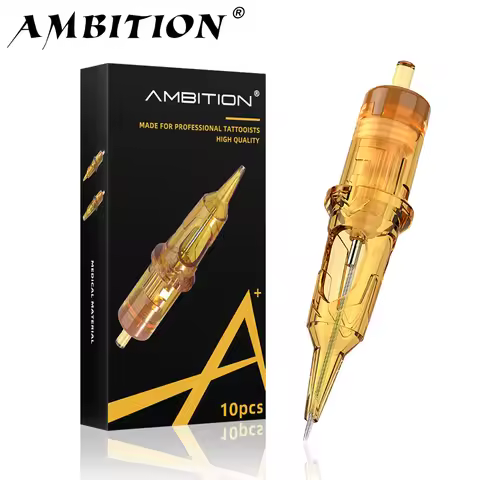 Ambition Glory 10PCS Tattoo Cartridge Mix 0.25mm 0.3mm 0.35mm Round Liner Shader Magnum Tattoo Needl