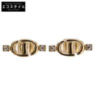 Christian Dior CD Logo 水鑽耳環 [二手]