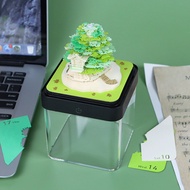 3D Art Calendar 2026 3D Sakura-Tree Timepiece Calendar With Lights For Women Men