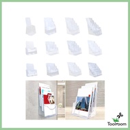 [ Acrylic Brochure Holder Brochure Display Stand for Magazines Booklets School