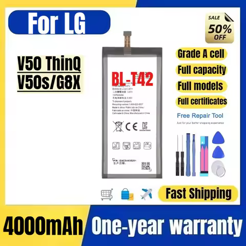 BL-T42 for LG V50 ThinQ/V50s/G8X Mobile Phone Battery High Quality High Capacity Replacement Bateria