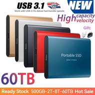 USB 3.1 SSD Moblie ภายนอกฮาร์ดไดรฟ์ฮาร์ดดิสก์ความเร็วสูงแบบพกพาสำหรับเดสก์ท็อปการ์ดรีดเดอร์แล็ปท็อปโ